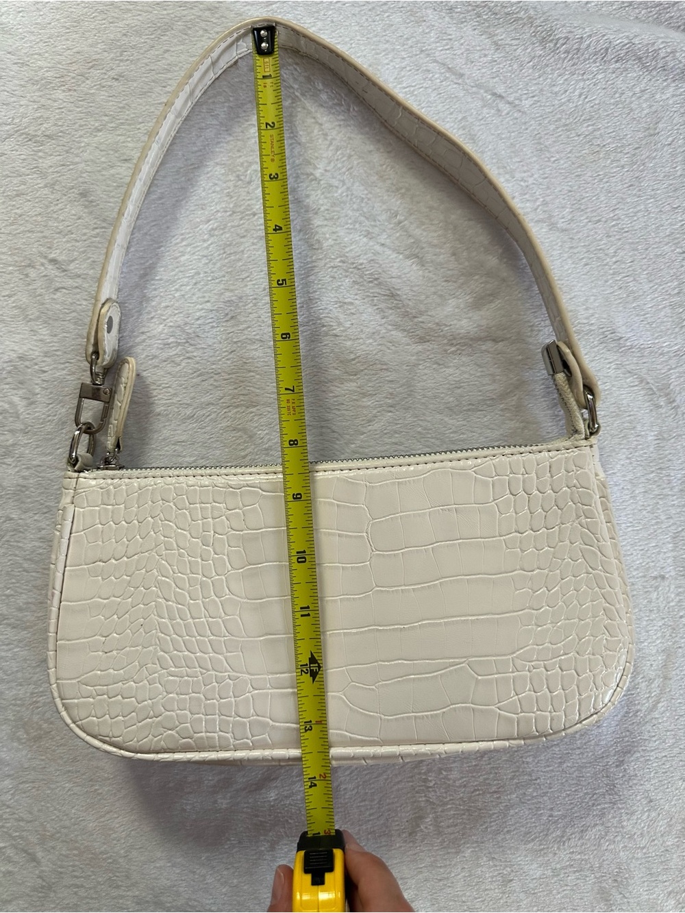 Crocodile Embossed Shoulder Bag in White Small Purse Handbag Amazon Loiral - Picture 11 of 16